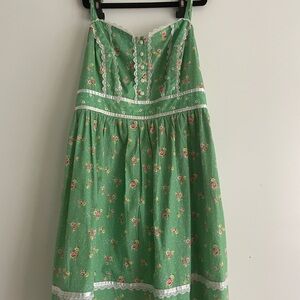 Gunne Sax for ModCloth 2025 Green Floral Sundress 1X